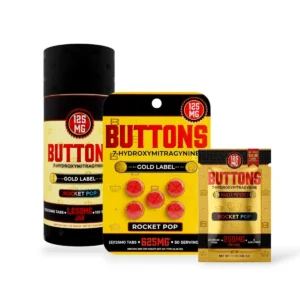 buttons gold label 7 hydroxymitragynine chewable tablets rocket pop 125mg per tablet
